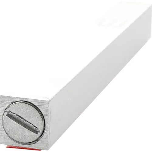 מזוזה אלומיניום 12 ס"מ כסף מט "ש" מודפסת — תמונה 2