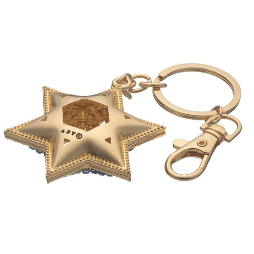 מחזיק מפתחות "מגן דויד" משובץ 5.5 ס"מ — תמונה 3