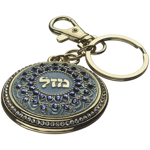מחזיק מפתחות "מזל" משובץ 5.5 ס"מ
