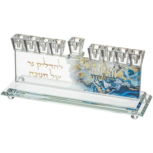 חנוכייה קריסטל מהודרת 7X28 ס"מ