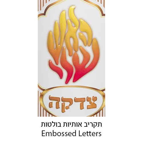קופת צדקה פח מהודרת "האש שלי" 10 ס"מ — תמונה 2