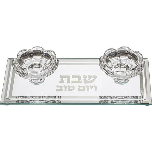 פמוטי זכוכית מהודרים מזכוכית 20x9 ס"מ — תמונה 1