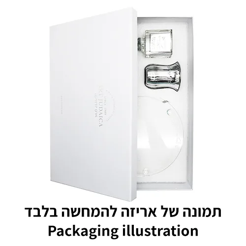 סט הבדלה מהודר מקריסטל עם פלקטה 20 ס"מ — תמונה 2