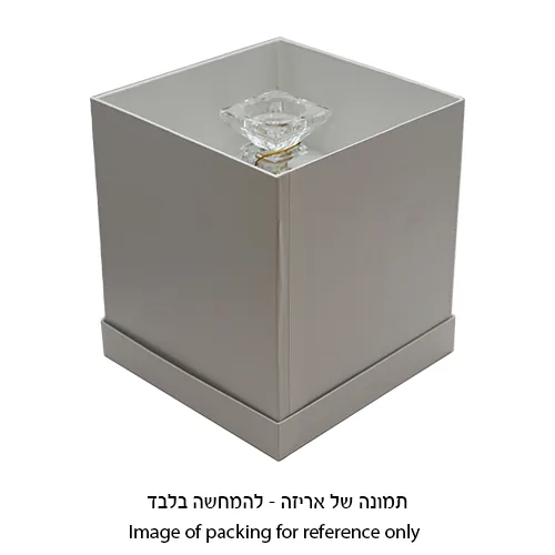 פמוטי קריסטל חמשייה מהודרים 19.5 ס"מ (דגם 2) — תמונה 2