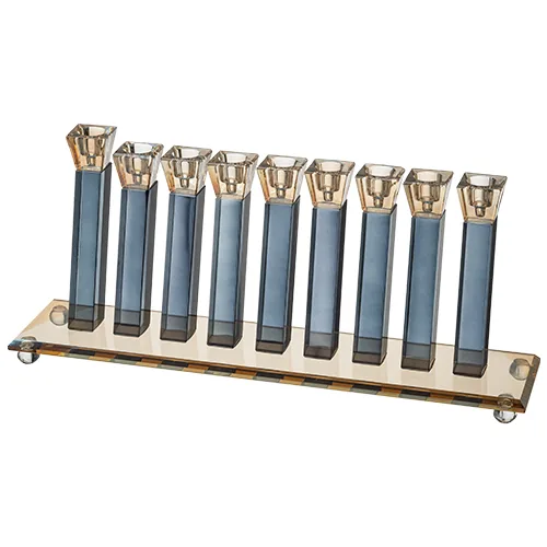 חנוכייה קריסטל מהודרת 16X39 ס"מ