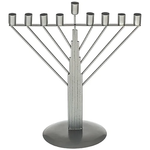 פריץ חנוכיית חוטים חבד לנרות מוכספת 26 ס"מ