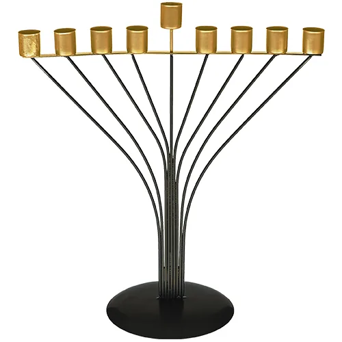 חנוכיית חוטים חבד לשמן - שחור 33X50 ס"מ