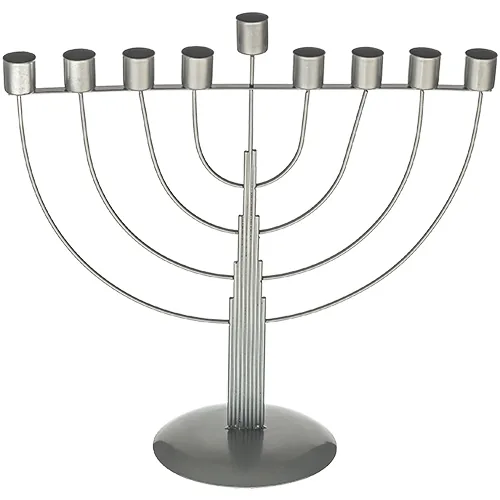 חנוכיית חוטים חצי עגול לשמן - מוכספת 33X41 ס"מ