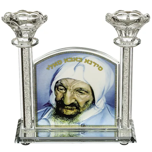 פמוטי קריסטל מהודרים "באבא סאלי" 19X2 — תמונה 1