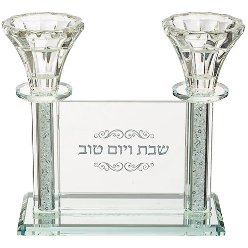 פמוטי קריסטל מהודרים 15 ס"מ — תמונה 1