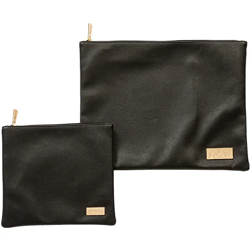 סט טלית תפילין פיו מחורר 38X29.5 ס"מ צבע שחור