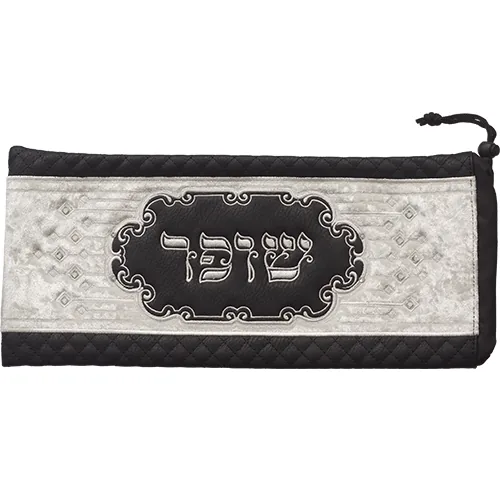 תיק לשופר מהודר דמוי עור עם רקמה 20X42 ס"מ