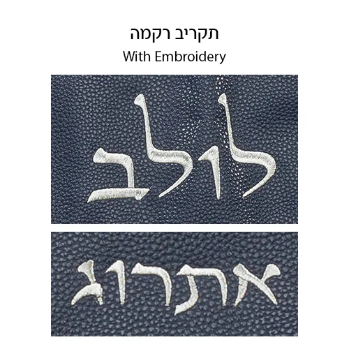 סט נרתיקים מהודרים ללולב ואתרוג דמוי עור כחול כהה — תמונה 2