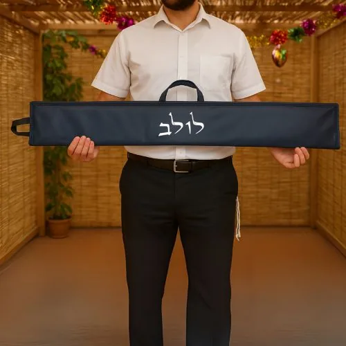 סט נרתיקים מהודרים ללולב ואתרוג דמוי עור כחול כהה — תמונה 5