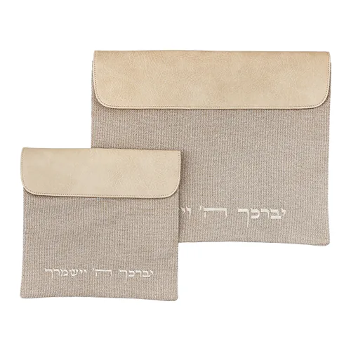 סט טלית תפילין בד פשתן 36X29 ס"מ