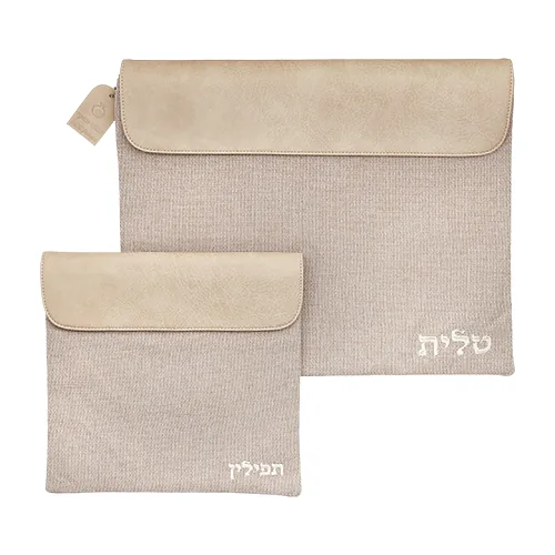 סט טלית תפילין בד פשתן 36X29 ס"מ