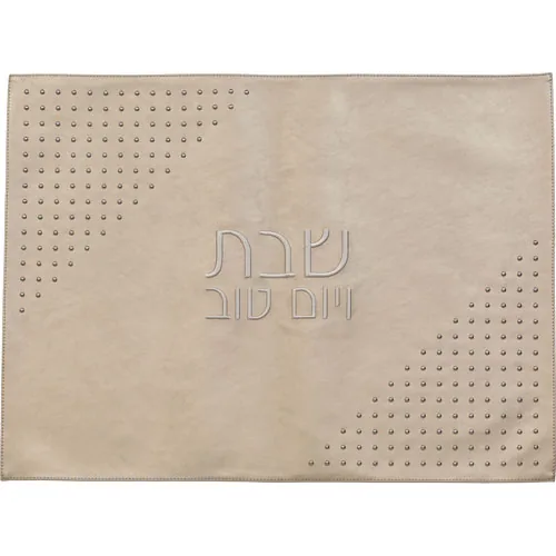 כיסוי חלה דמוי עור ניטים זהב 61X45 ס"מ