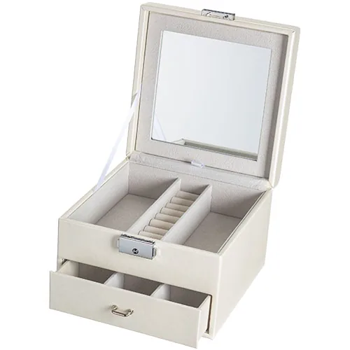 קופסא מהודרת לתכשיטים 2 קומות עם הדפסה כסף 11X16X16 ס"מ — תמונה 2