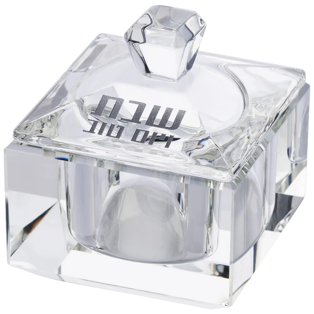 מלחייה קריסטל עם מכסה 4x6 ס"מ