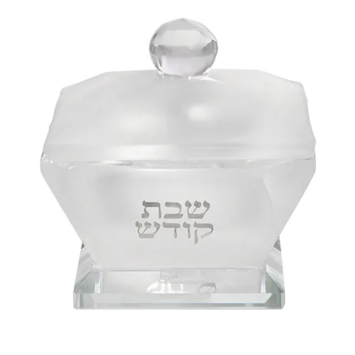 מלחייה קריסטל עם מכסה 4X6 ס"מ