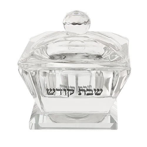 מלחייה קריסטל עם מכסה 4X6 ס"מ