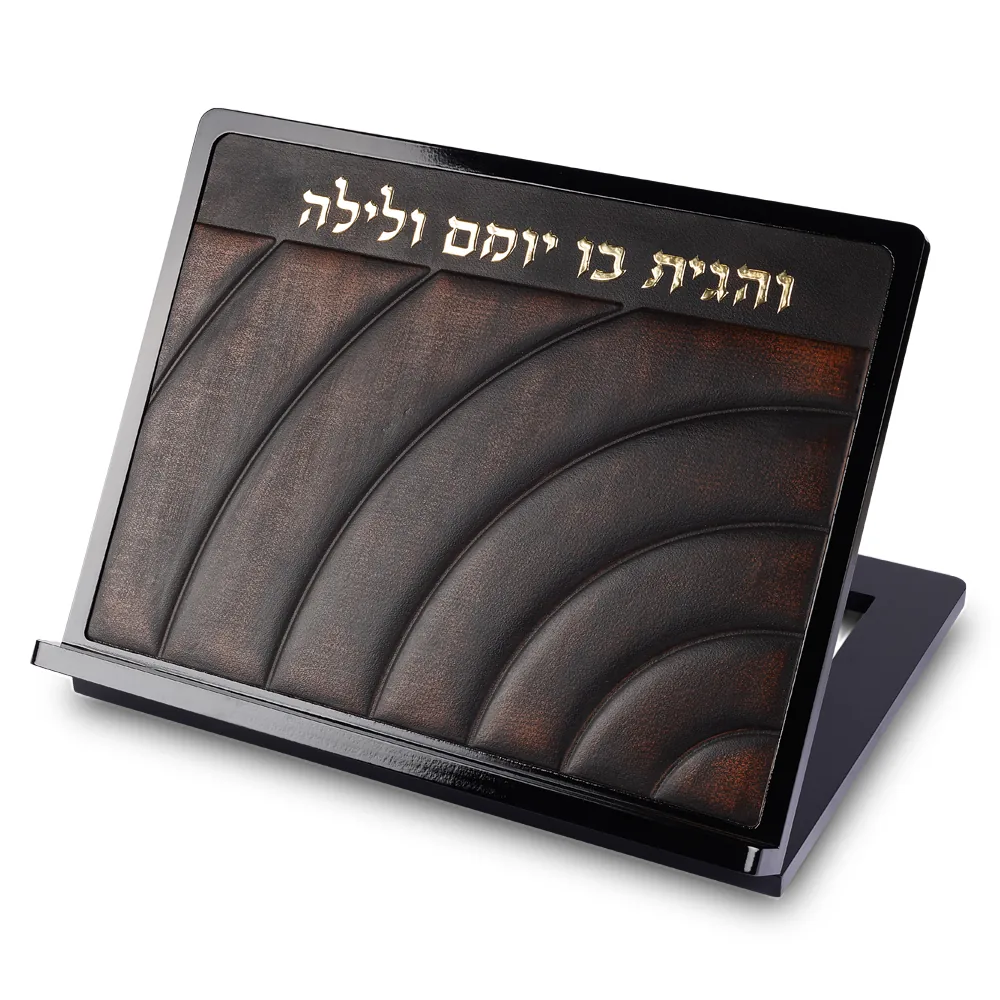 שטנדר מעץ עם פלקטה דמוי עור 38x30