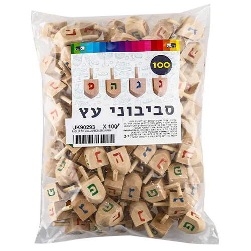 חבילה של 100 סביבוני עץ נ ג ה פ 4 ס"מ — תמונה 2