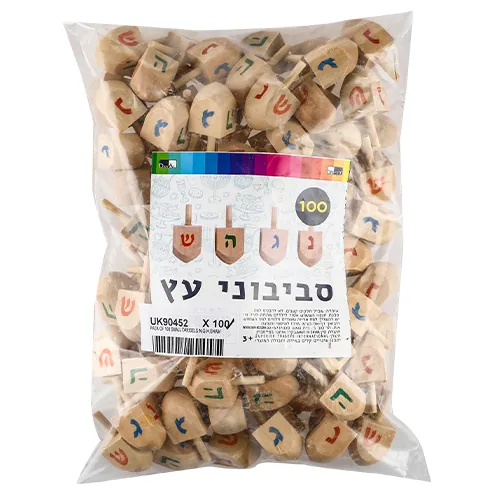 חבילה של 100 סביבוני עץ נ ג שם 4 ס"מ — תמונה 2