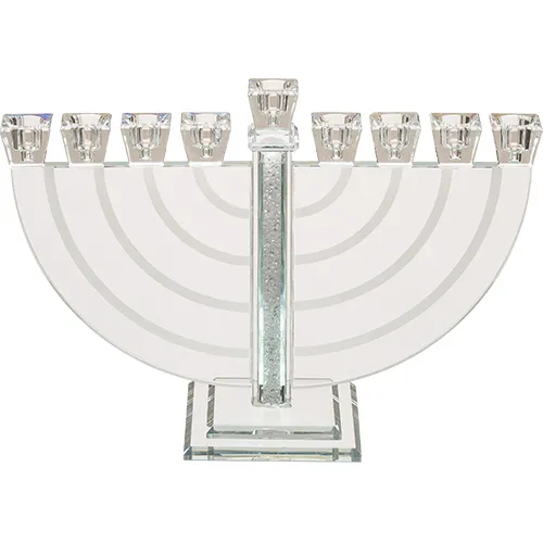 חנוכייה קריסטל אלגנטית 21 ס"מ