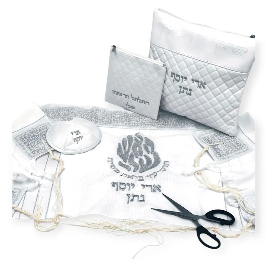 סט חלאקה פרימיום דגם האש שלי רקמה בכסף — תמונה 4
