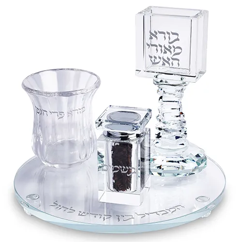סט הבדלה קריסטל 20 ס"מ — תמונה 1