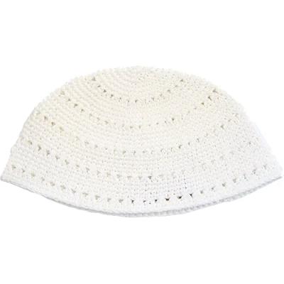 כיפה פריק לבן עם חורים 22 ס"מ
