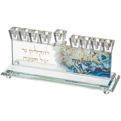חנוכייה קריסטל מהודרת 7X28 ס"מ