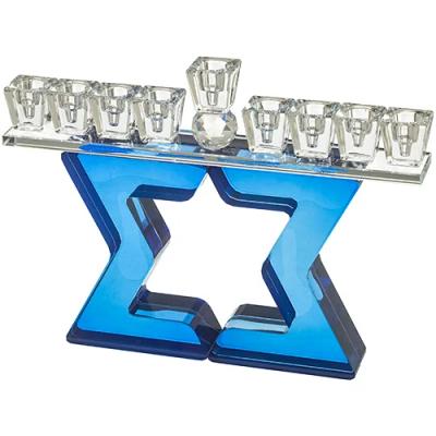 חנוכייה קריסטל מהודרת 17 ס"מ