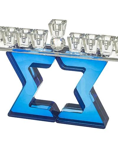 חנוכייה קריסטל מהודרת 17 ס"מ