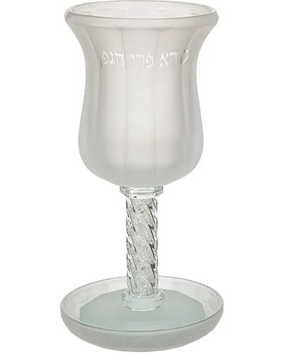 גביע אליהו מהודר מקריסטל "מט" 25 ס"מ
