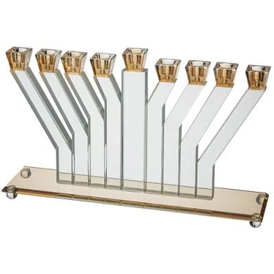 חנוכייה קריסטל מהודרת 21X33 ס"מ