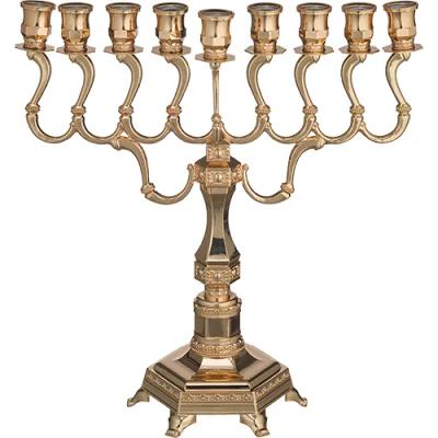 חנוכייה מהודרת "יהלום" ציפוי "רוז גולד " 36X35 ס"מ