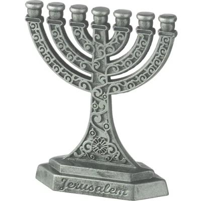 מנורה 7 קנים גימור פיוטר 6 ס"מ