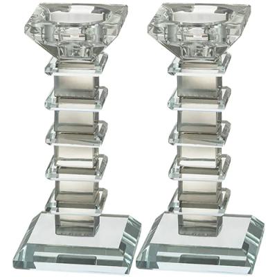 זוג פמוטי קריסטל מהודרים 16 ס"מ
