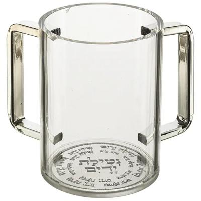נטלה אקריליק מהודרת שקופה עם פלקטה וידיות כס