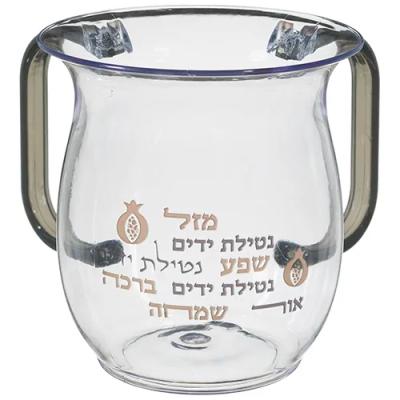 נטלה אקריליק מהודרת עם הדפסה וידיות צבעוניות
