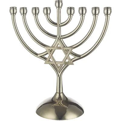 חנוכייה מתכת עם מגן דוד 18X16 ס"מ