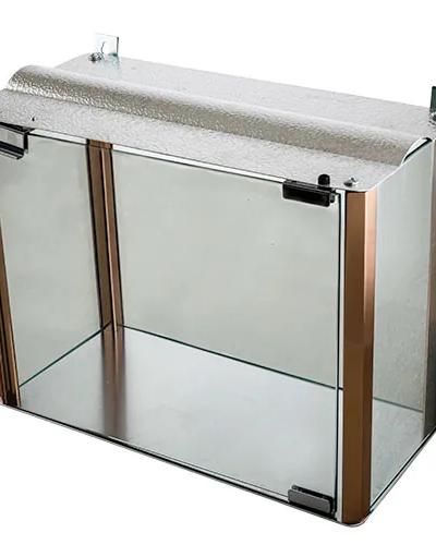 בית חנוכייה 50X25X70 ס"מ מהודר מאלומיניום וזכוכית