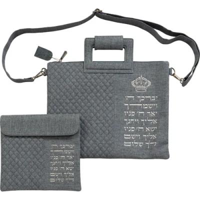 תיק מפואר לטלית דמוי עור אותיות בולטות "יברכך"
