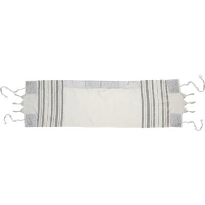 טלית קטן אקרילן 105x30 ס"מ פסים כסף