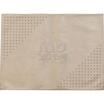 כיסוי חלה דמוי עור ניטים זהב 61X45 ס"מ