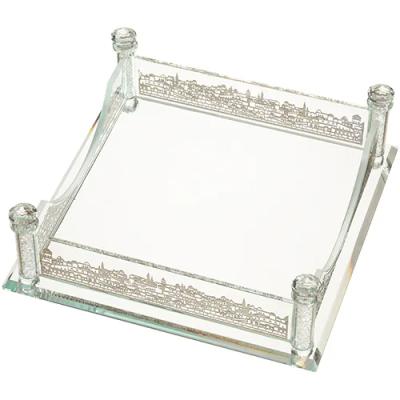 מעמד קריסטל למצות עם פלקטה 21X21 ס"מ