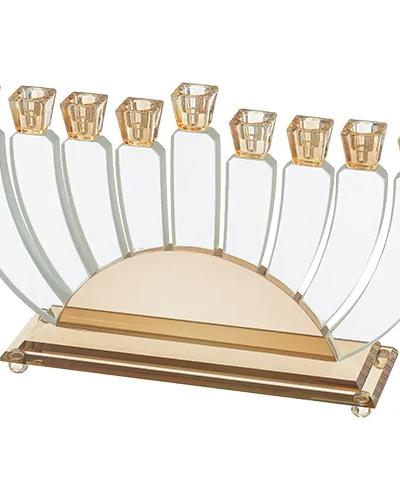 חנוכייה קריסטל מהודרת 24X38 ס"מ