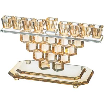 חנוכייה קריסטל מהודרת 28X18 ס"מ